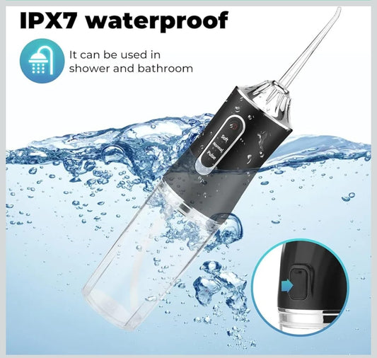 Oral Irrigator Water Flosser – USB Rechargeable Dental Cleaner with 4 Nozzles
