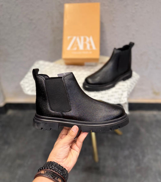 ZARA CHUNKY CHELSEA BLACK BOOTS 🖤🖤